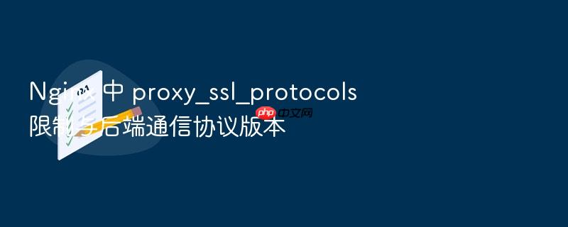 nginx 中 proxy_ssl_protocols 限制与后端通信协议版本