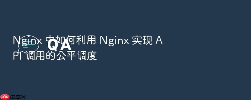 nginx 中如何利用 nginx 实现 api 调用的公平调度