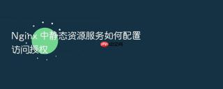 nginx 中静态资源服务如何配置访问授权