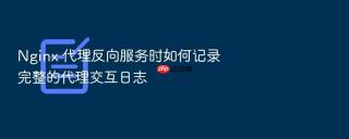 nginx 代理反向服务时如何记录完整的代理交互日志