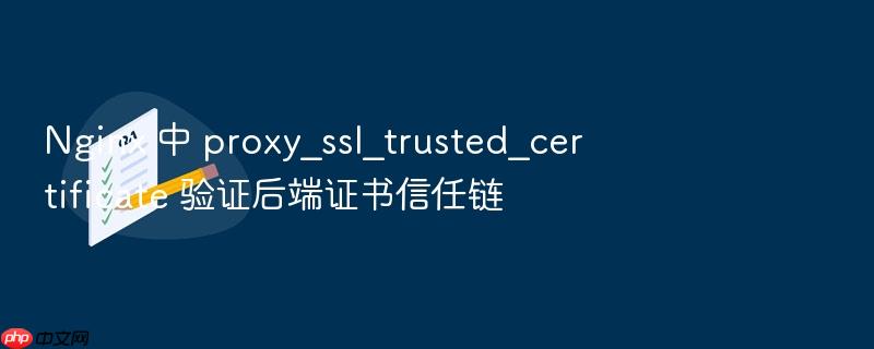 nginx 中 proxy_ssl_trusted_certificate 验证后端证书信任链