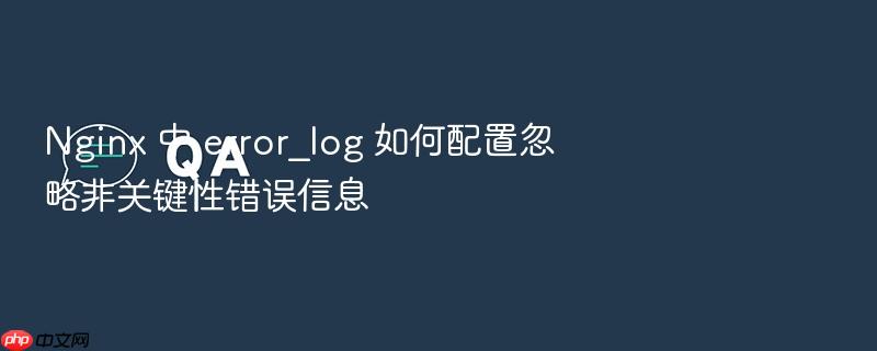 nginx 中 error_log 如何配置忽略非关键性错误信息