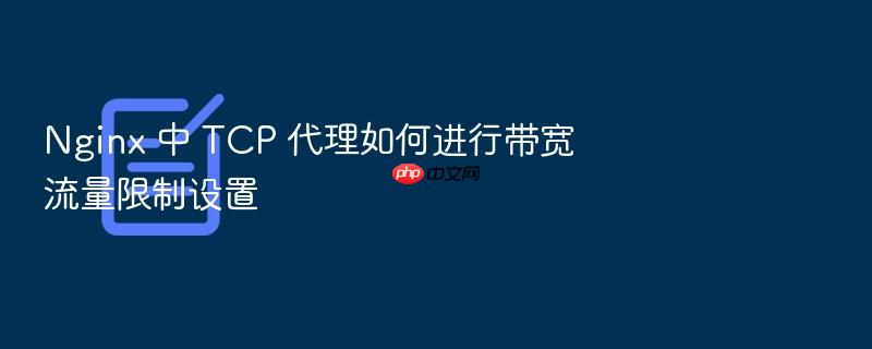 nginx 中 tcp 代理如何进行带宽流量限制设置