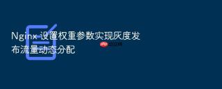 nginx 设置权重参数实现灰度发布流量动态分配