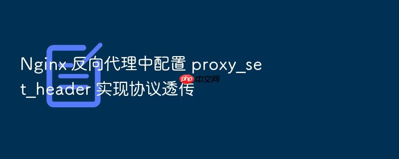 nginx 反向代理中配置 proxy_set_header 实现协议透传