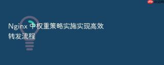 nginx 中权重策略实施实现高效转发流程