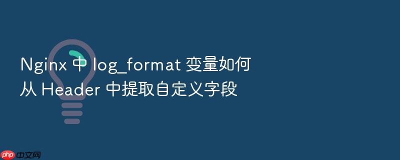 nginx 中 log_format 变量如何从 header 中提取自定义字段