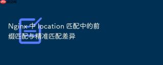 Nginx 中 location 匹配中的前缀匹配与精准匹配差异