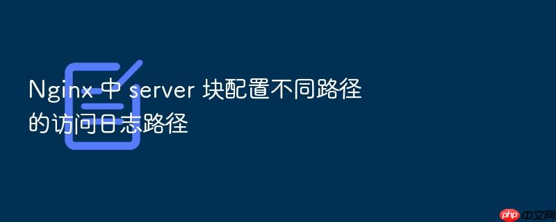 nginx 中 server 块配置不同路径的访问日志路径