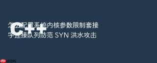 怎么配置系统内核参数限制套接字连接队列防范 syn 洪水攻击