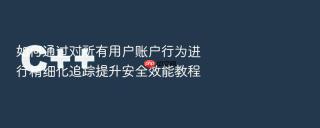如何通过对所有用户账户行为进行精细化追踪提升安全效能教程