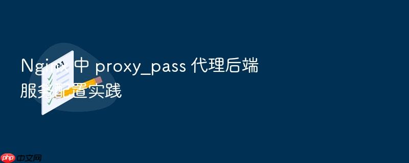 nginx 中 proxy_pass 代理后端服务配置实践