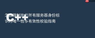 怎么强制执行所有服务器身份标识的唯一性与有效性校验指南