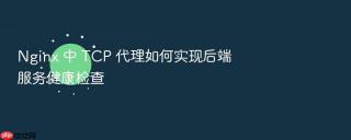 nginx 中 tcp 代理如何实现后端服务健康检查