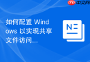 如何配置 Windows 以实现共享文件访问预警