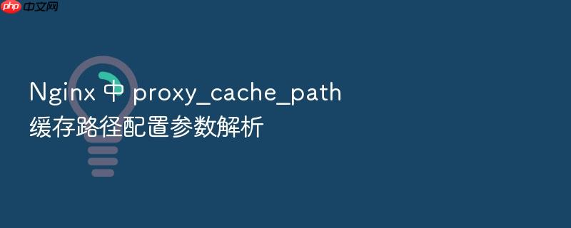 nginx 中 proxy_cache_path 缓存路径配置参数解析