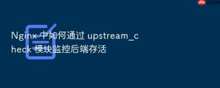 nginx 中如何通过 upstream_check 模块监控后端存活