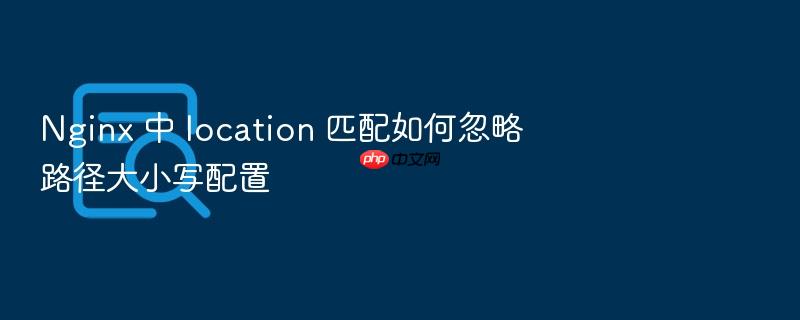nginx 中 location 匹配如何忽略路径大小写配置