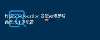 nginx 中 location 匹配如何忽略路径大小写配置