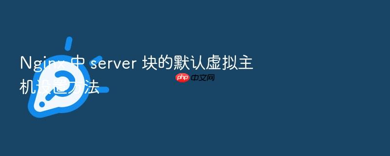 nginx 中 server 块的默认虚拟主机设置方法
