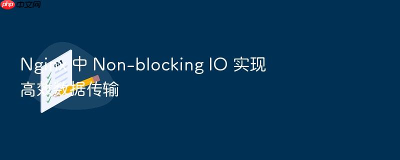 nginx 中 non-blocking io 实现高效数据传输