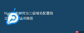 Nginx 中如何为二级域名配置独立的 SSL 证书路径