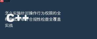 怎么实施针对操作行为权限的全程审批与审计合规性检查全覆盖实战