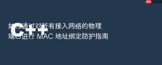 如何通过对所有接入网络的物理端口进行 mac 地址绑定防护指南