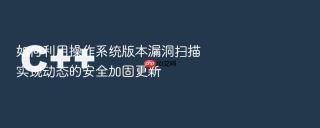 如何利用操作系统版本漏洞扫描实现动态的安全加固更新
