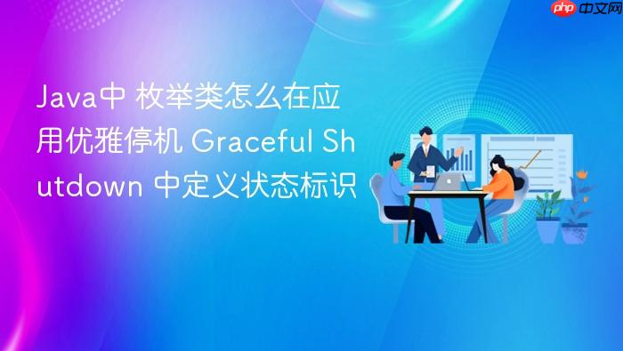 java中 枚举类怎么在应用优雅停机 graceful shutdown 中定义状态标识