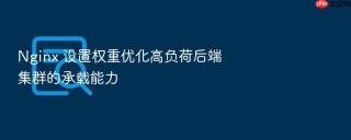 Nginx 设置权重优化高负荷后端集群的承载能力
