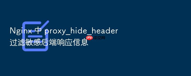 nginx 中 proxy_hide_header 过滤敏感后端响应信息