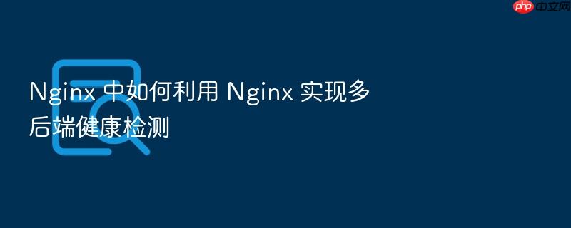 nginx 中如何利用 nginx 实现多后端健康检测