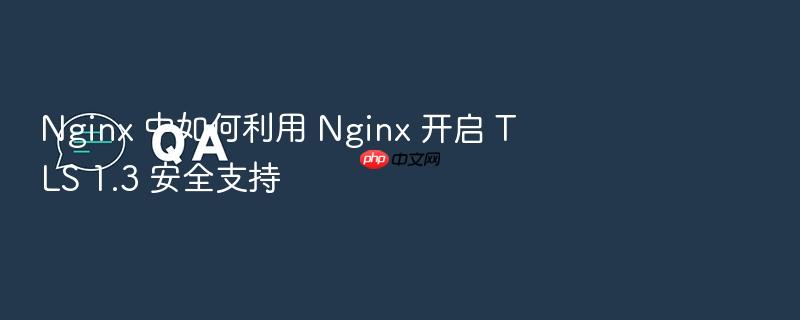 nginx 中如何利用 nginx 开启 tls 1.3 安全支持