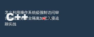 怎么利用操作系统级强制访问审计实现业务安全隔离加固入侵追踪实战