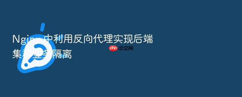nginx 中利用反向代理实现后端集群业务隔离