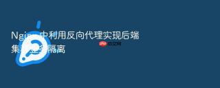 nginx 中利用反向代理实现后端集群业务隔离