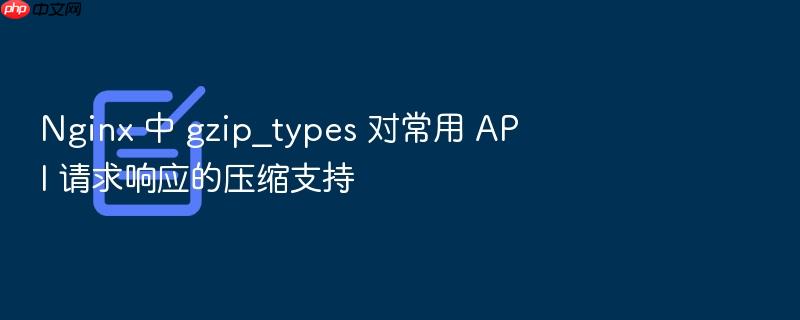 nginx 中 gzip_types 对常用 api 请求响应的压缩支持