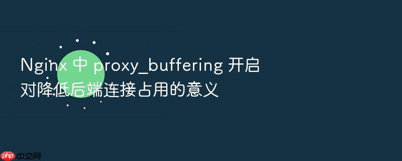 nginx 中 proxy_buffering 开启对降低后端连接占用的意义