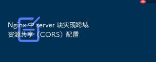nginx 中 server 块实现跨域资源共享（cors）配置
