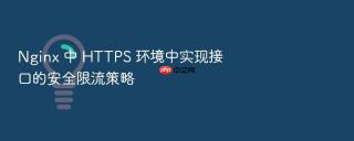 Nginx 中 HTTPS 环境中实现接口的安全限流策略