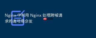 Nginx 中利用 Nginx 处理跨域请求的高可用分发