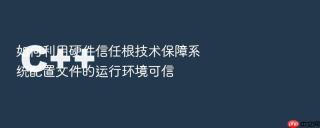 如何利用硬件信任根技术保障系统配置文件的运行环境可信