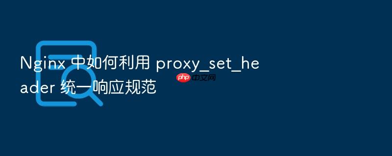 nginx 中如何利用 proxy_set_header 统一响应规范