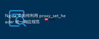 nginx 中如何利用 proxy_set_header 统一响应规范
