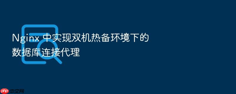 nginx 中实现双机热备环境下的数据库连接代理