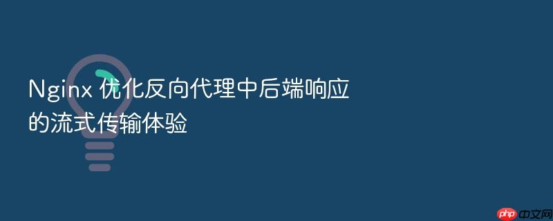 nginx 优化反向代理中后端响应的流式传输体验