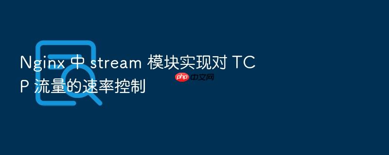 nginx 中 stream 模块实现对 tcp 流量的速率控制