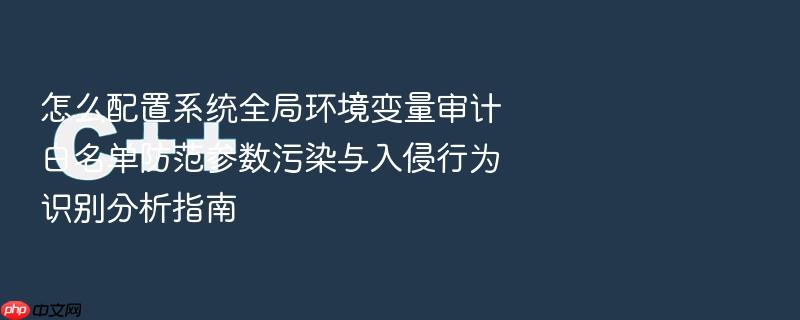 怎么配置系统全局环境变量审计白名单防范参数污染与入侵行为识别分析指南