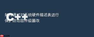 如何通过对系统硬件描述表进行保护防范固件级篡改